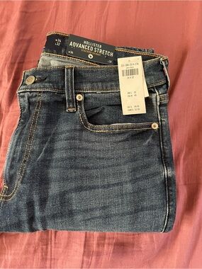 Hollister Dark Blue Stacked Skinny Men's Jeans